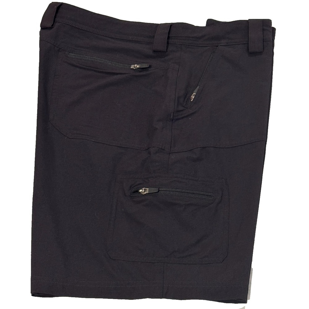 L.L. Bean Utility Trail Shorts Mens XL Black 5 Zip Pockets 2 Hand Pockets Hiking